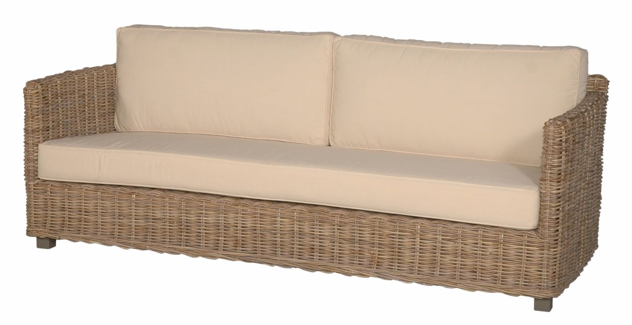 Artesia Louis Sofa in Kubu Gray V2-LOU-3-G-N