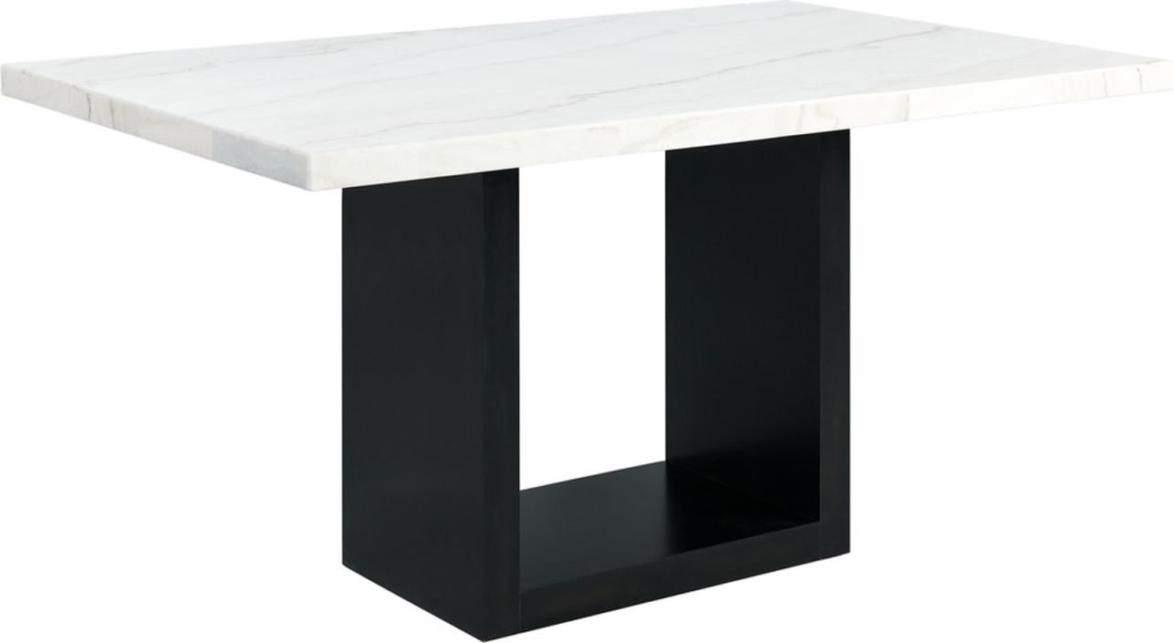 Elements International Valentino Counter Height Dining Table in Black/White CVL500CTC