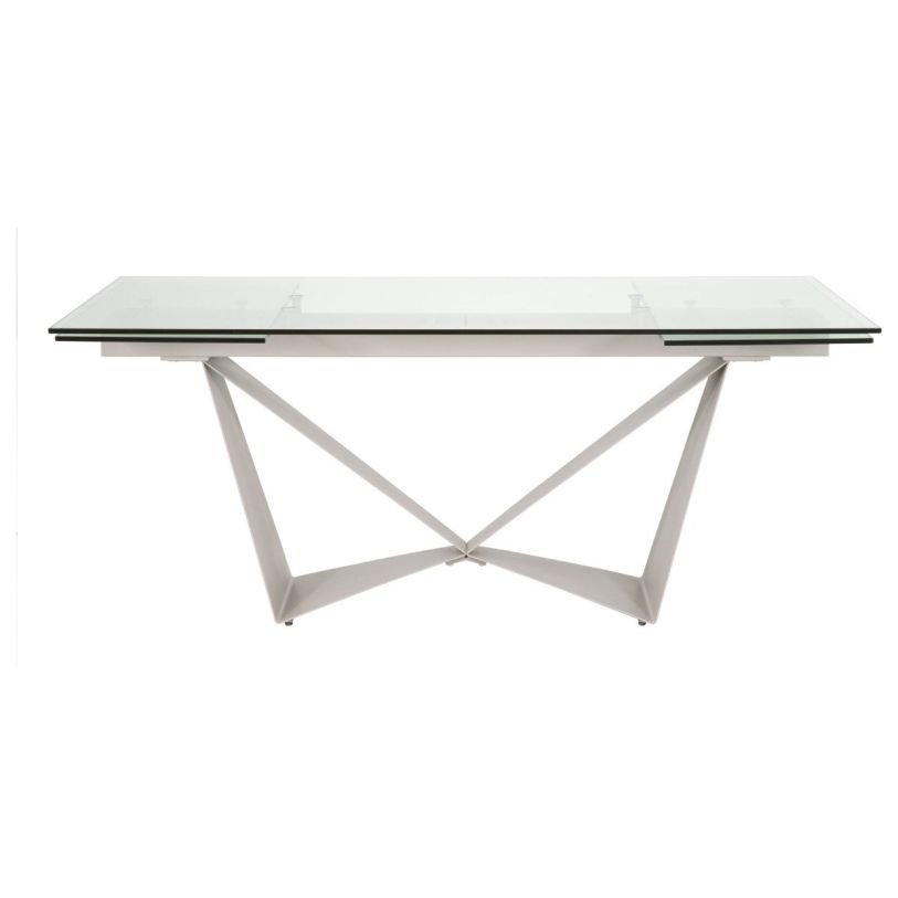 Essentials For Living Vida Extension Dining Table in Matte Light Gray 1606-EXDT.MLG/CLR CLOSEOUT