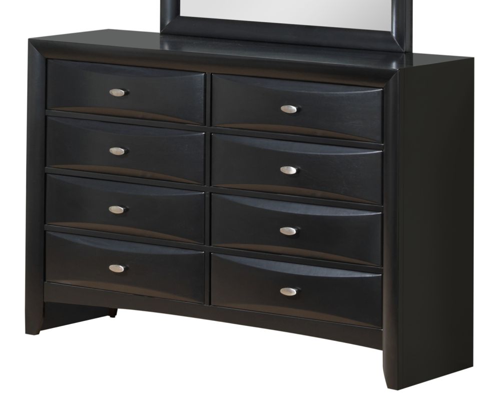 Global Furniture Linda 8 Drawer Dresser in Black